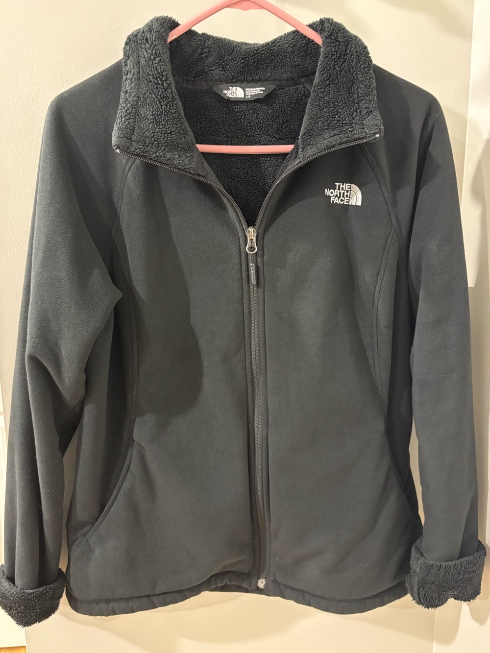 The North Face Women's Black Sherpa-Lined Fleece Jacket (J)